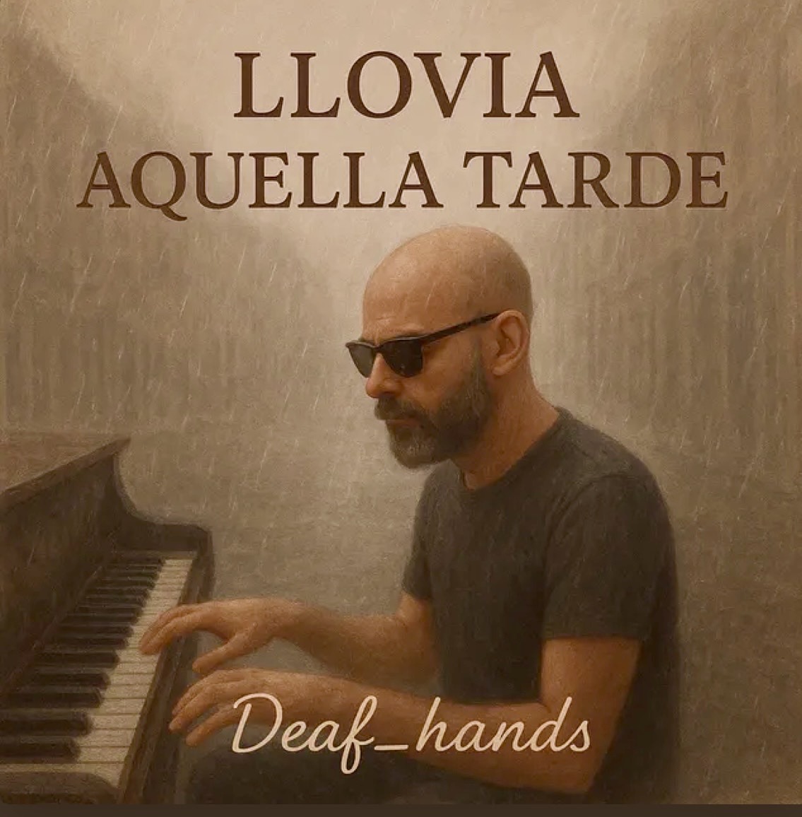 Portada de Llovía aquella tarde — DEAF_HANDS