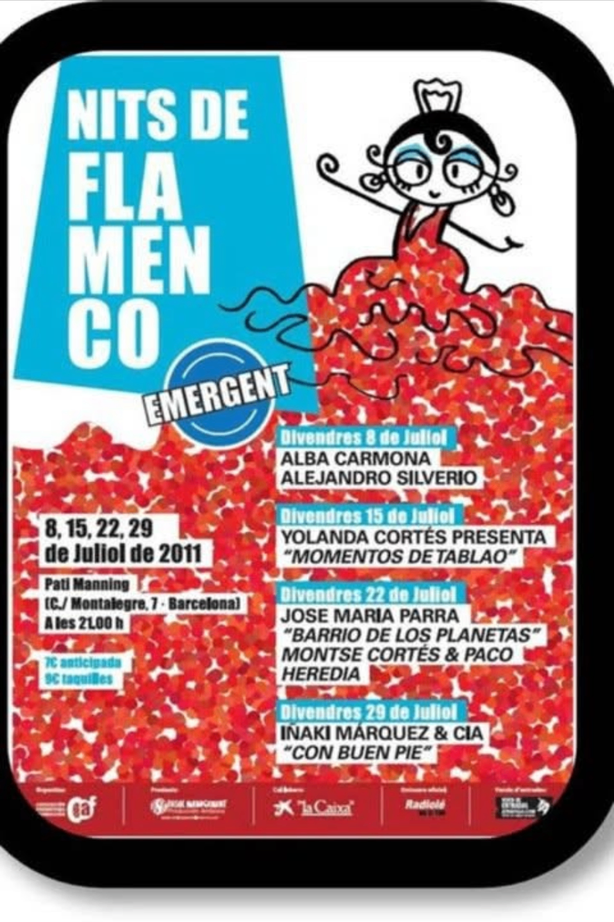 Cartel del ciclo Nits de Flamenco 2011 en el Pati Manning